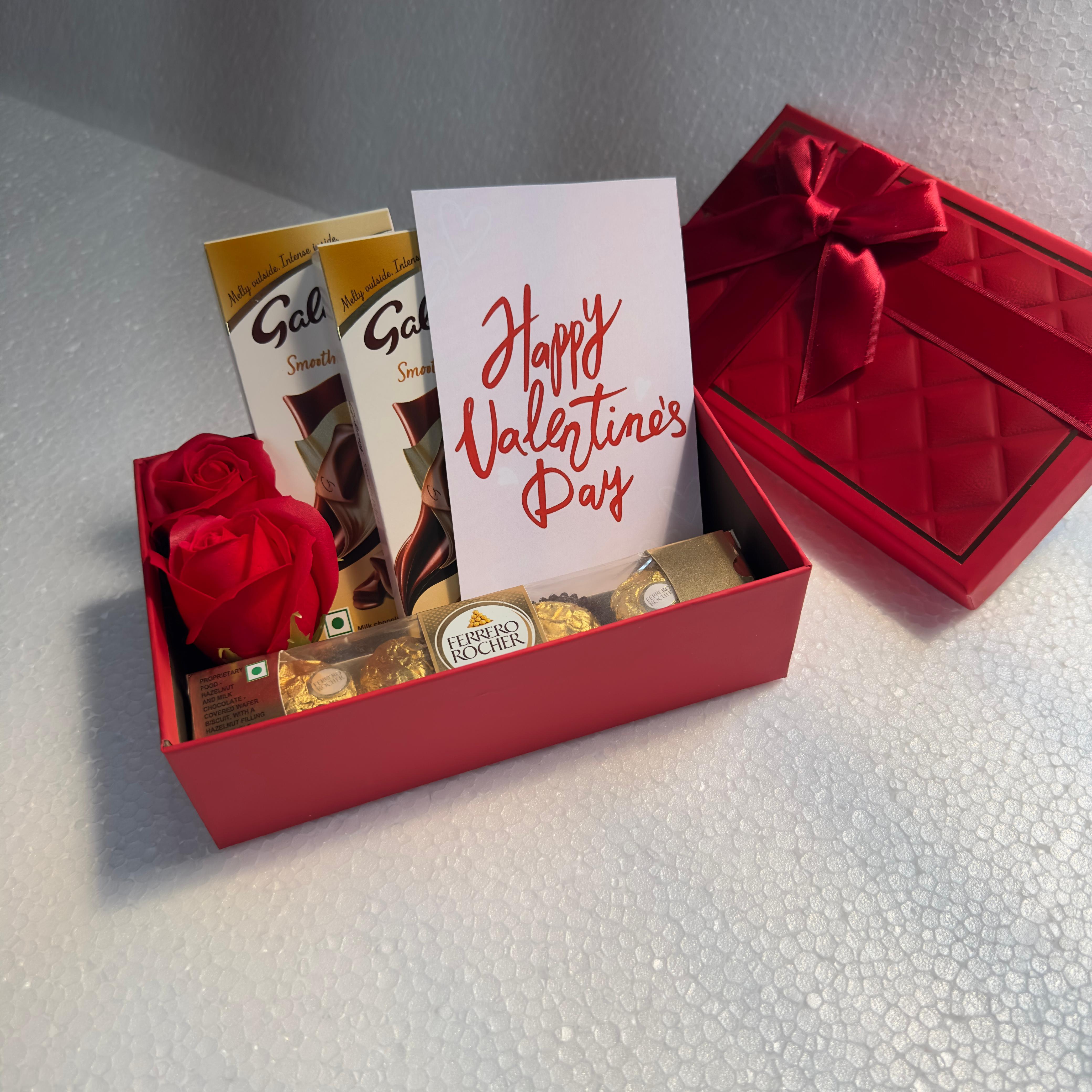 Valentine's Day Chocolate Hamper with Ferrero Rocher & Galaxy