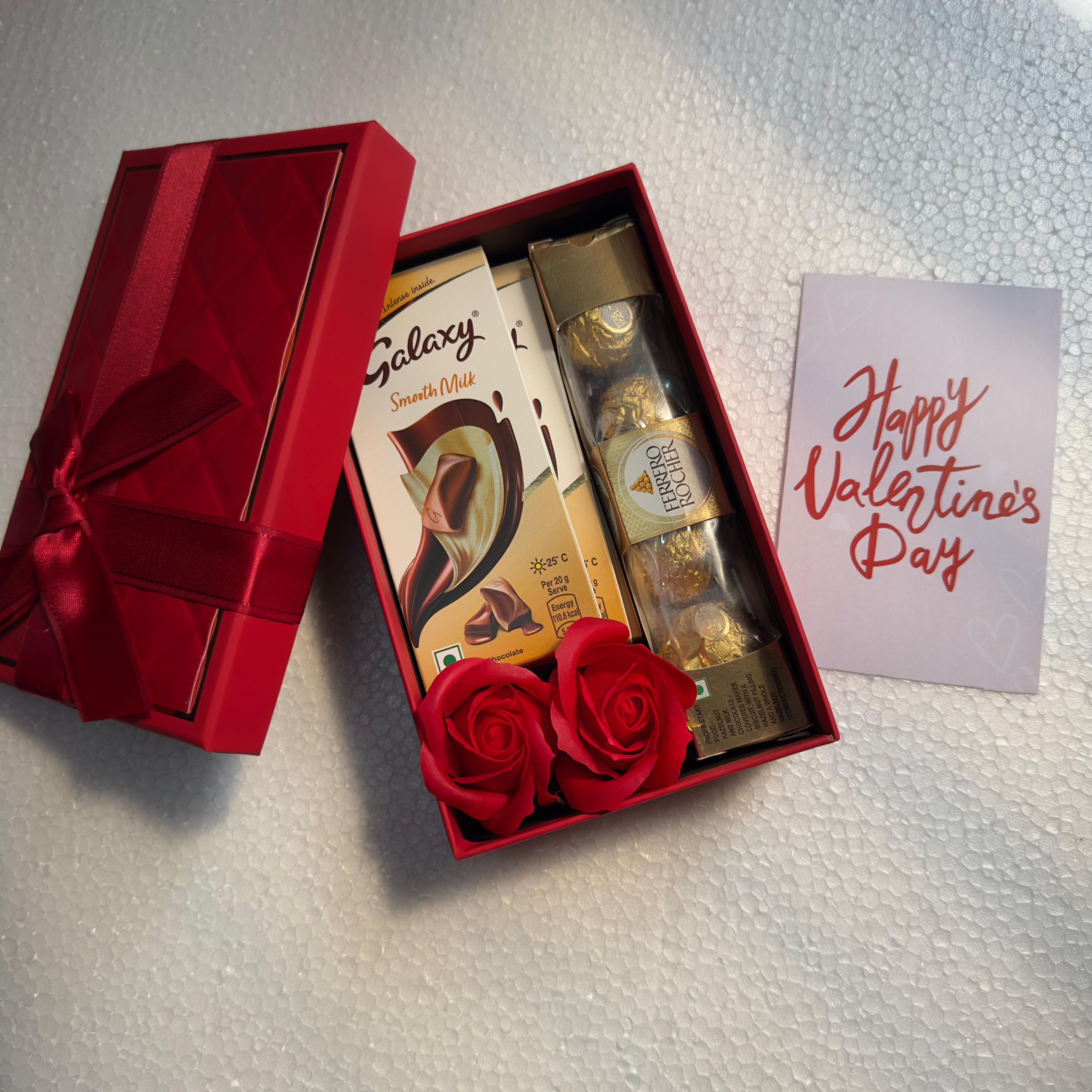 Valentine's Day Chocolate Hamper with Ferrero Rocher & Galaxy